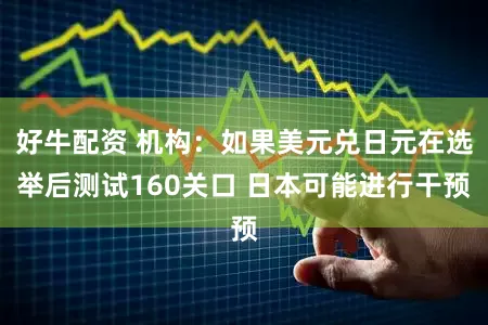 好牛配资 机构：如果美元兑日元在选举后测试160关口 日本可能进行干预