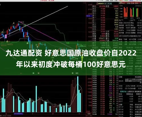九达通配资 好意思国原油收盘价自2022年以来初度冲破每桶100好意思元