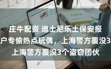 庄牛配资 迪士尼乐土保安报警！年卡用户专偷热点玩偶，上海警方覆没3个盗窃团伙